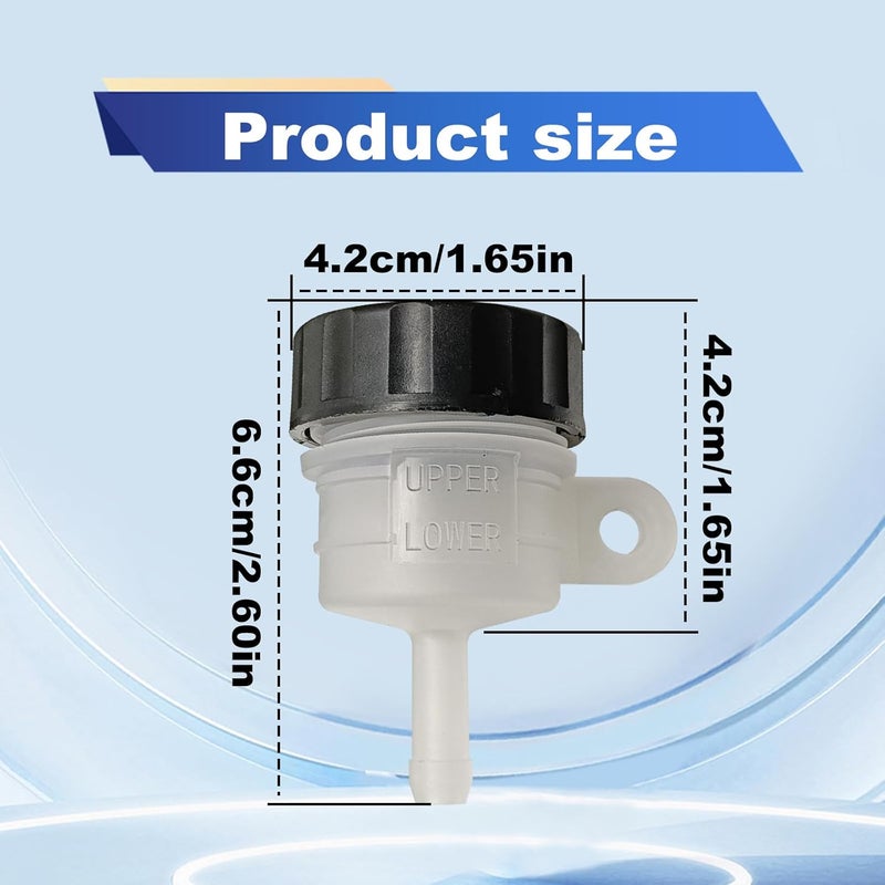 Pleoos Transparent Motorcycle Universal Master Cylinder Rear Brake Clutch Tank Fluid Oil Cup Reservoir Compatible With Polaris Sportsman Scrambler Outlaw Replace 1930854 - Image 5